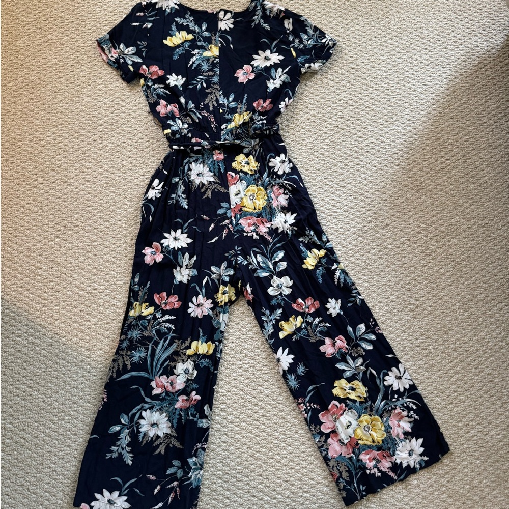 Floral Navy Jumpsuit